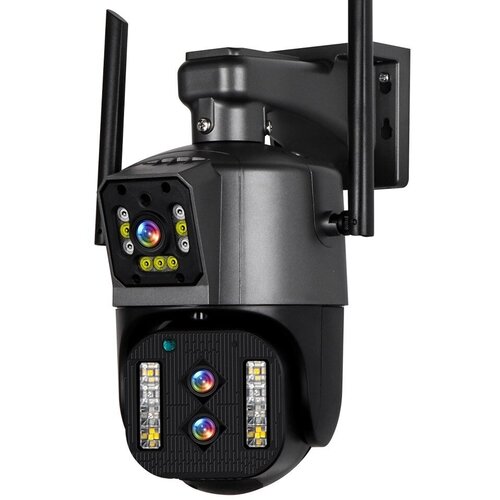 Поворотная IP камера видеонаблюдения Mike Store PTZ MS4K: 8 Мп /HD 4К/Wi-Fi /10х зум/PTZ/поворот 355°/PIR датчик/защита IP66.