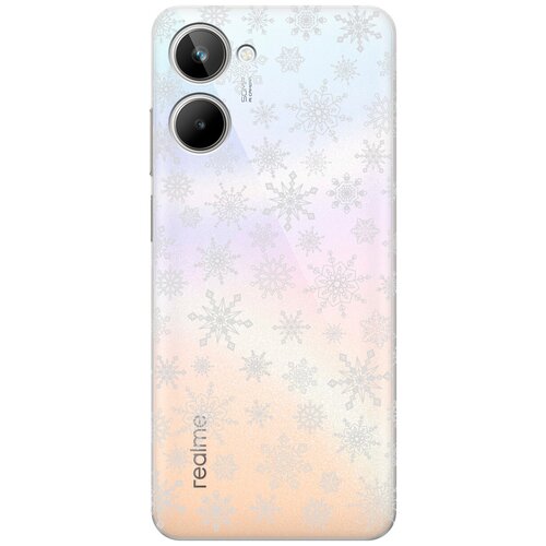 Силиконовый чехол с принтом Fairy Snowflakes для Realme 10 4G / Рилми 10 4Г силиконовый чехол с принтом lovely fingerprints для realme 10 4g рилми 10 4г
