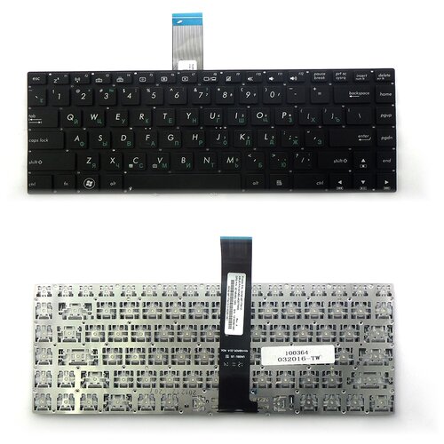 Клавиатура для ноутбука Asus K45 U37 U47 Series Плоский Enter Черная без рамки PN 9ZN8ABQG01 1078₽