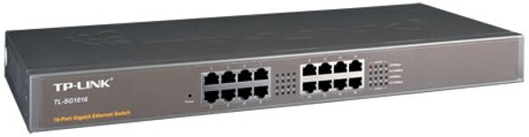 Коммутатор TP-LINK TL-SG1016 неуправляемый 16 портов 10/100/1000 Мбит/с
