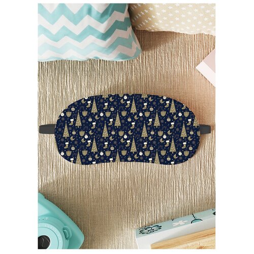 фото Маска для сна joyarty "новогодний паттерн"