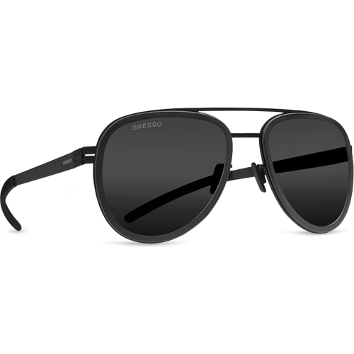 Солнцезащитные очки Gresso, квадратные, с защитой от УФ, для мужчин, черный