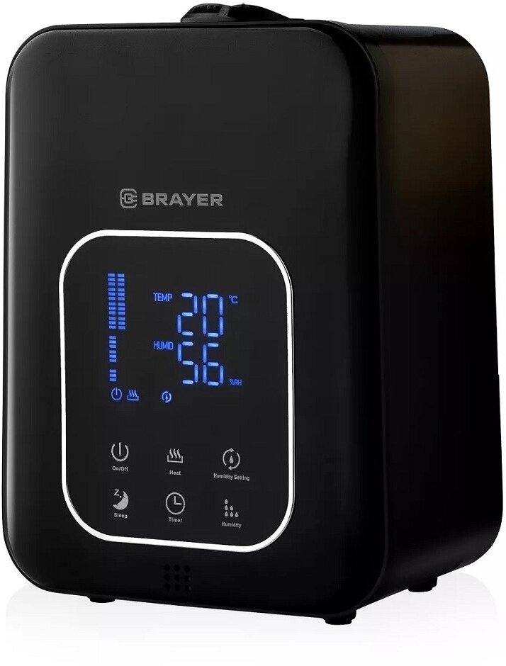 BRAYER 4703BR Увлажнитель ультразвуковой 4,5 л, 25 м,( 40-80%), таймер, дисплей, 15 ч., пульт - фотография № 2