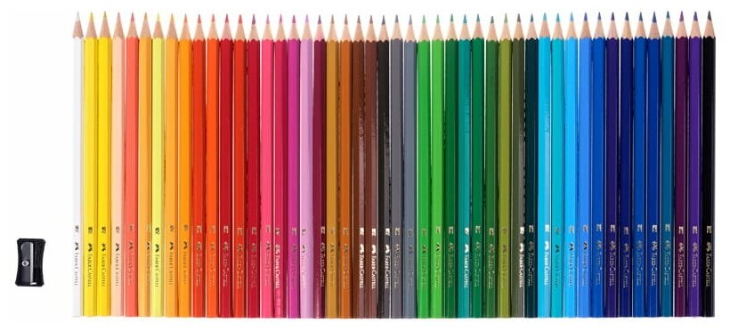 Карандаши цветные Faber-Castell ECO замок с точилкой 48 шт. - фото №2