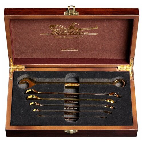 фото Набор ключей комбинированный в дер. коробке 6 предм. (8,10,12,13,14,17мм) airline