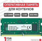Модуль памяти Kingston SODIMM DDR4, 4ГБ, 2133МГц, PC4-17000