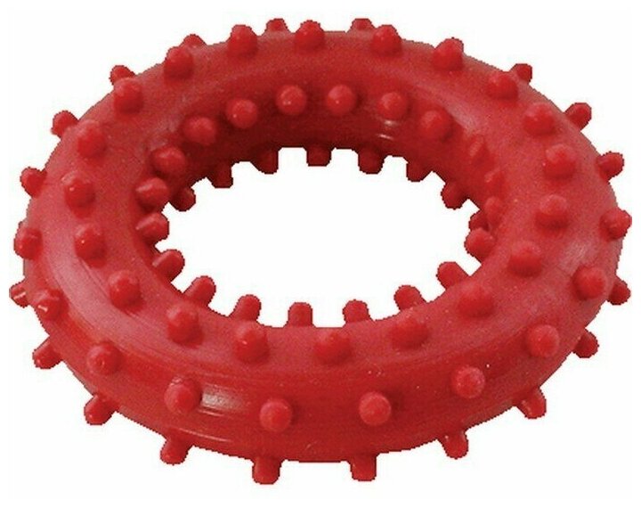 Игрушка для собак, Кольцо с шипами красный, 68 мм, 1 шт.
