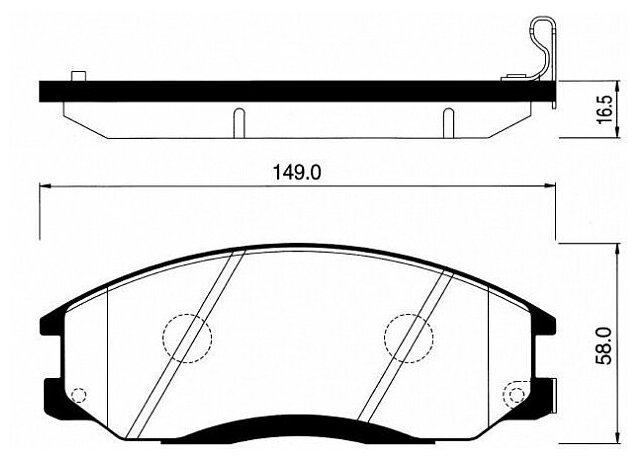 Дисковые тормозные колодки передние SANGSIN BRAKE SP1115 (4 шт.)