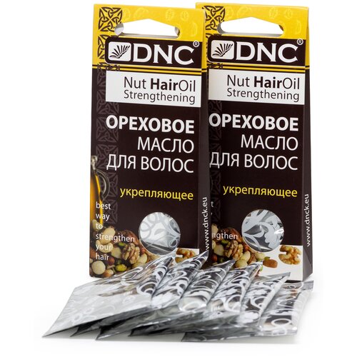 фото Масло ореховое для волос (укрепляющее), набор из 2 шт 3*15г dnc