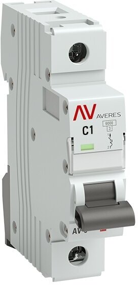 Выключатель автоматический AV-6 1P 1A (C) 6kA EKF AVERES