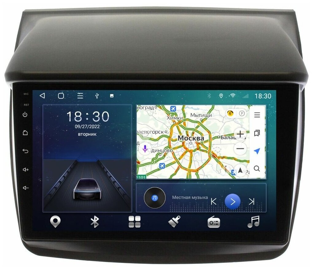 Магнитола CRS-300 Mitsubishi Pajero Sport 2 2008-2014, L200 IV 2006-2015 - Android 11 - Процессор 8 ядерный - Carplay - IPS - DSP 36 полос - 4G(Sim)