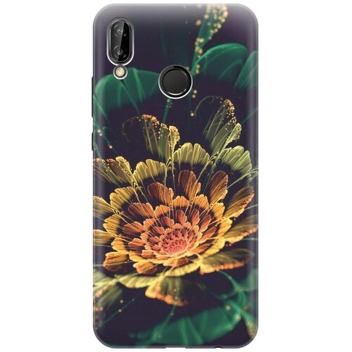фото Re:paчехол - накладка artcolor для huawei p20 lite с принтом "красивый цветок"