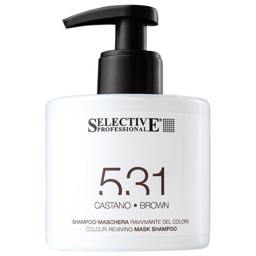 Selective Professional шампунь-маска для волос 531 Brown коричневый, 275 мл маска для волос selective professional 531 colour reviving mask shampoo brown 30 мл