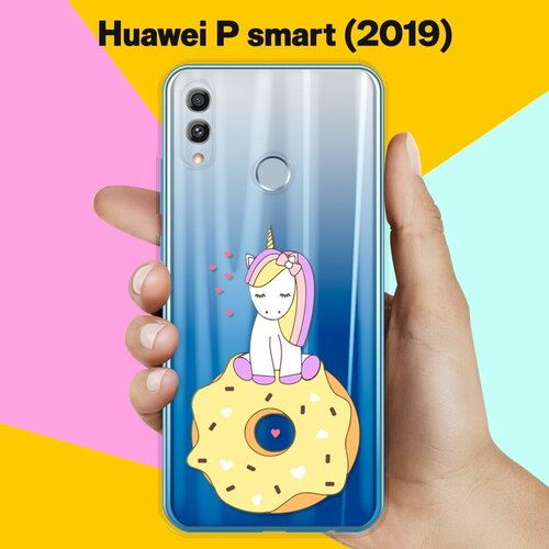 силиконовый чехол единорог на пончике на huawei p30 pro Силиконовый чехол Единорог на пончике на Huawei P Smart (2019)