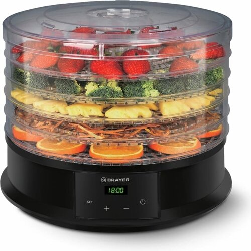 Сушилка для овощей BRAYER 250 Вт 5 поддон разм 3232 см регул темп тайм 48ч BR1902 779600₽