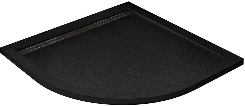 Душевой поддон из искусственного мрамора Cezares 90x90 TRAY-AS-R-90-30-NERO чёрный матовый