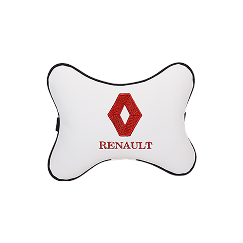 фото Подушка на подголовник экокожа milk (красный логотип) renault vital technologies