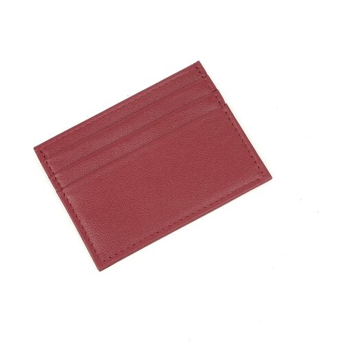 Кредитница гладкая, бордовый футляр для визиток camel 95009
