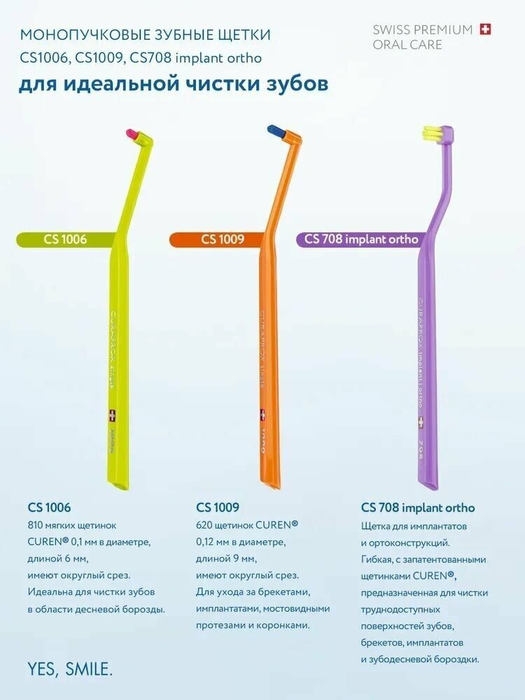 Зубная щетка монопучковая Curaprox Single&Sulcular 9мм CURADEN AG - фото №9