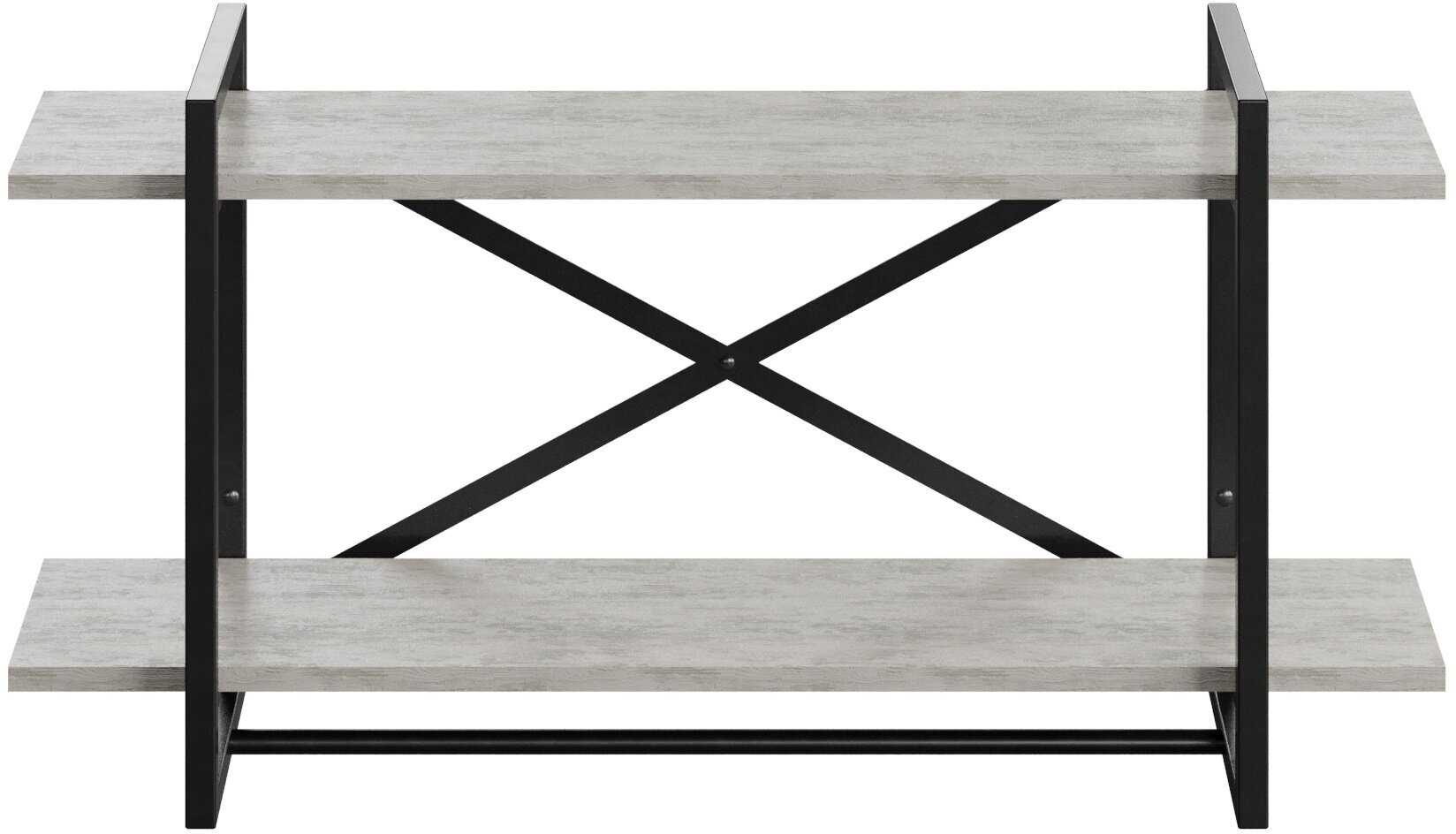 фото GUTTA Навесная полка 47х92х25 см двухъярусная, патина, чёрный