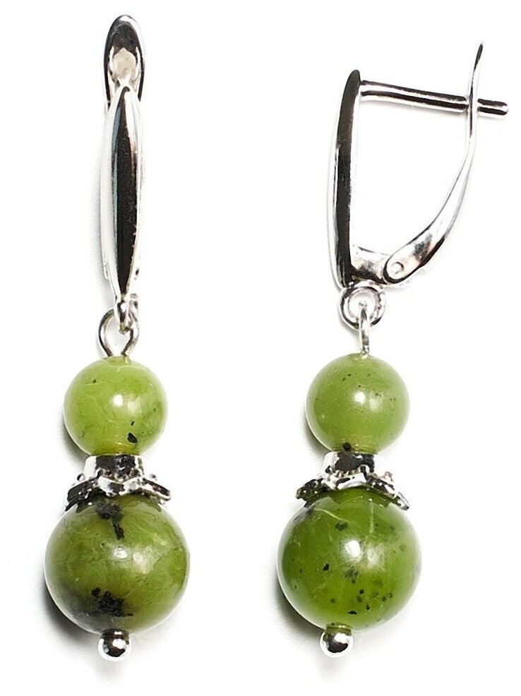 Серьги с подвесками Нефритовая сова