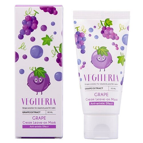 Vegiteria крем-маска VEGITERIA Grape Cream Leave-on Mask Anti-wrinkle Effect для лица, 50 мл