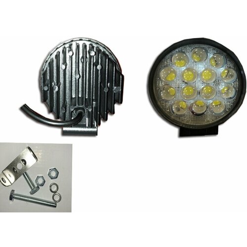 фонарь светодиодный 4d 18w spot линза 6 led 9 30v 10 7 6см Фонарь светодиодный R14LED 42W D линза (9-30V)