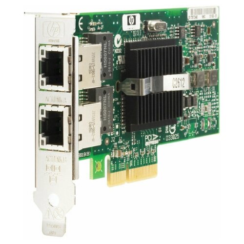 Сетевой адаптер HP NC360T, зелeный низкопрофильная планка для nvidia low profile bracket t600