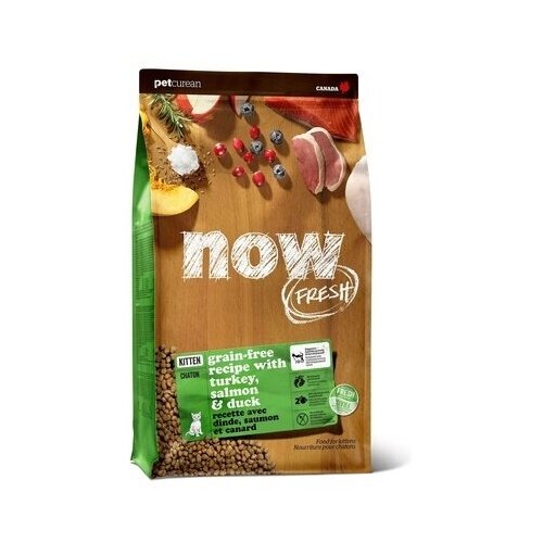 NOW FRESH Беззерновой для Котят с Индейкой Уткой и овощами (Fresh Grain Free Kitten Recipe 3320) 2306108 3,63 кг 52526 (1 шт)