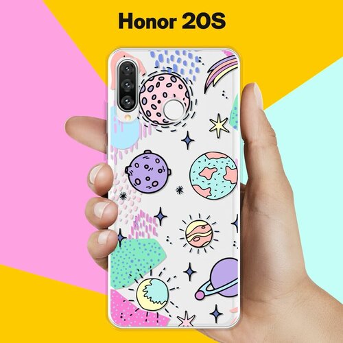 Силиконовый чехол на Honor 20S Узор из планет / для Хонор 20С силиконовый чехол узор из планет на honor 10i