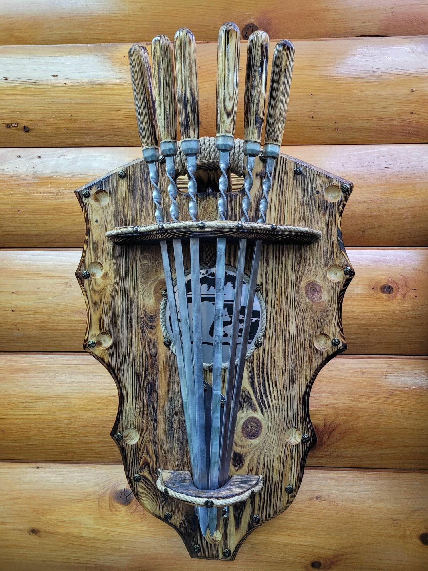 Подарочный шашлычный набор Viking Щит "Тайга" - фотография № 10