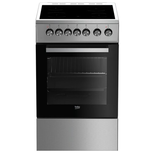 Электрическая плита Beko FSS 57100 GX, нержавеющая сталь электрическая плита beko fse66000gs нержавеющая сталь серебристый черный