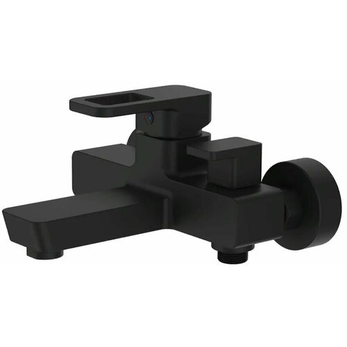 Смеситель для ванны с литым изливом/боковым шаровым переключателем в корпусе Черный D130366-A D-Lin