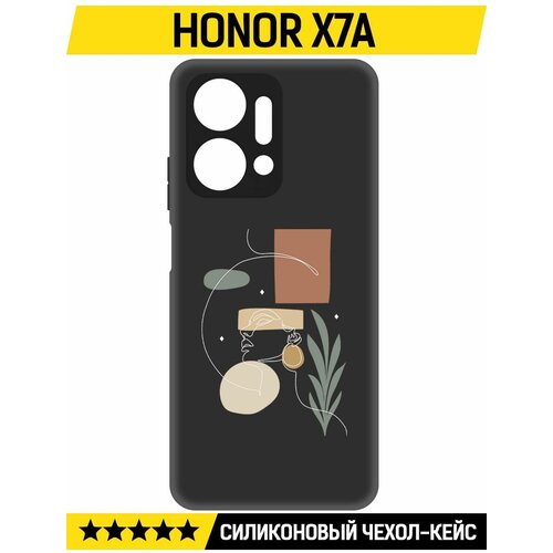 Чехол-накладка Krutoff Soft Case Элегантность для Honor X7a черный чехол накладка krutoff soft case элегантность для honor 30 черный