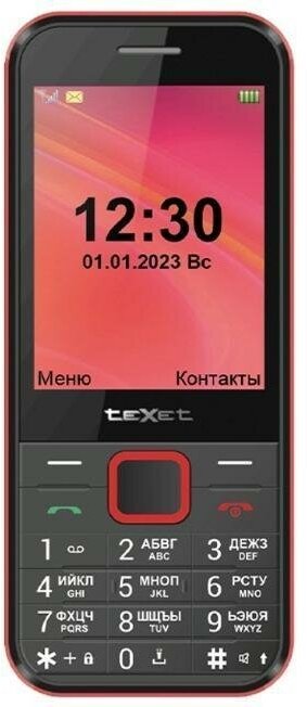 Мобильный телефон teXet TM-302 Черно-красный