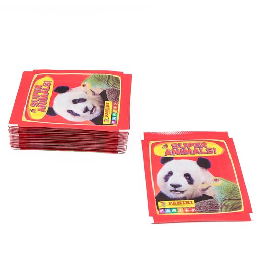 30 пакетиков наклеек Panini Super Animals (150 наклеек) 50 пакетиков наклеек panini animals for the planet 250 наклеек