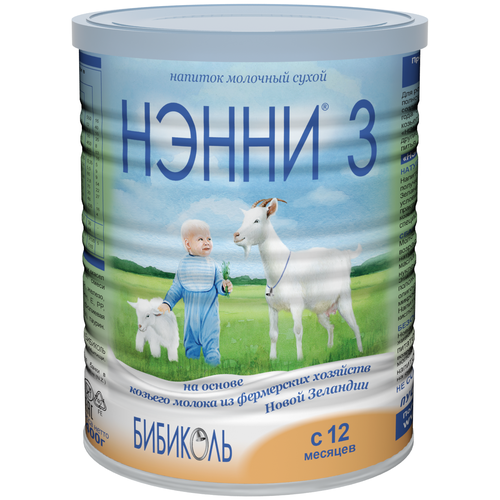 Смесь БИБИКОЛЬ Нэнни 3, от 1 года, 400 г йогурт из фермерского молока киржачский молочный завод 3% 450 г
