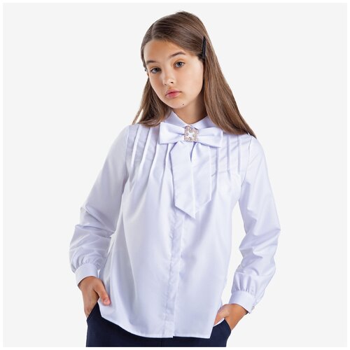 Школьная блуза Kapika, размер 128, белый