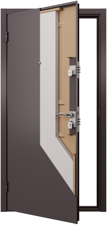 Дверь входная для квартиры Torex Terminal-B 950х2050 левый, тепло-шумоизоляция антикоррозийная защита, 2 замка 3-го класса защиты, коричневый/бежевый - фотография № 7