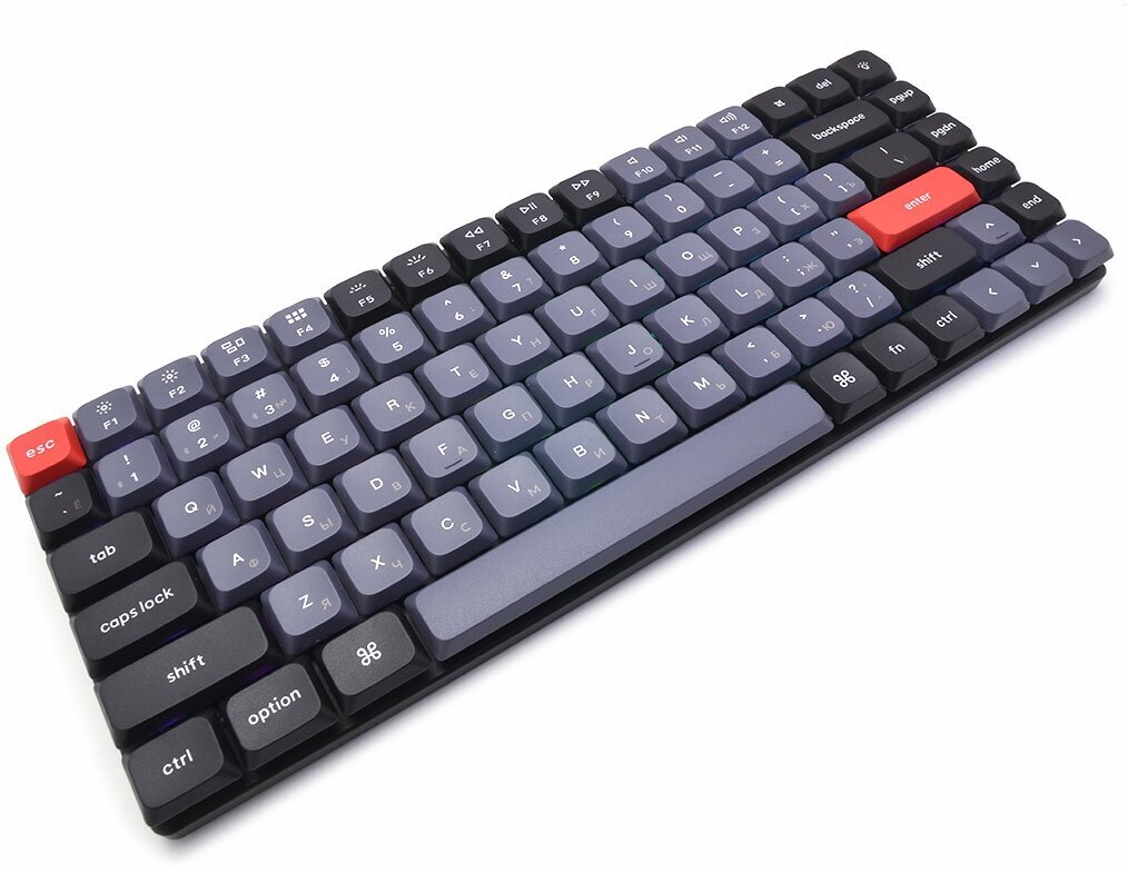 Беспроводная механическая ультратонкая клавиатура QMK Keychron K3 Pro 84 клавиши RGB-подсветка Gateron Blue Switch