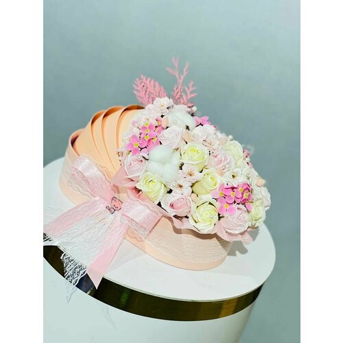 Букет на рождение дочки / Цветы из мыла / Люлька с розами