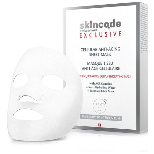 Skincode маска Skincode Skincode Cellular Anti-Aging Sheet Клеточная антивозрастная листовая (5*20 мл), 20 мл