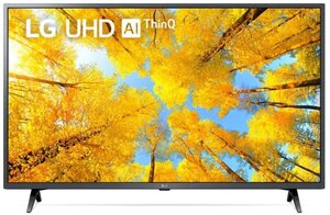 55" Телевизор LG 55UQ76009LC 2022 HDR, LED, черный