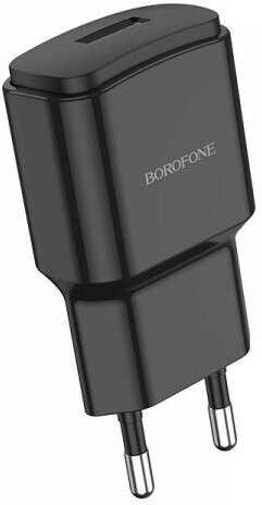 Сетевое зарядное устройство 1USB 2.1A Borofone BA48A Black