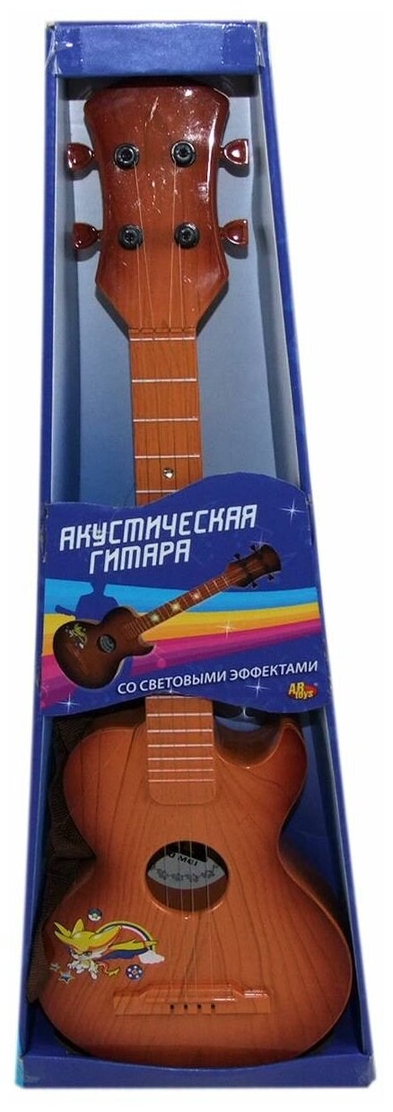 Детская акустическая гитара, коричневая, Abtoys Doremi D-00040