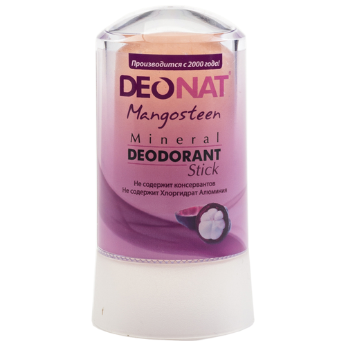 DEONAT Дезодорант Mangosteen, кристалл (минерал), 60 мл, 60 г deonat дезодорант mangosteen кристалл минерал 60 г
