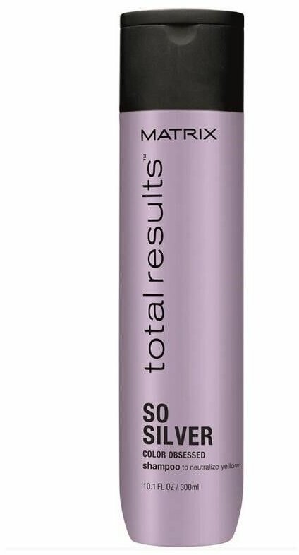 Matrix Шампунь для нейтрализации желтизны Total Results Color Obsessed So Silver Shampoo, 300 мл