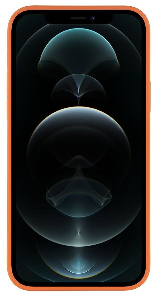 Чехол защитный VLP c MagSafe для iPhone 12 ProMax, оранжевый - фото №3