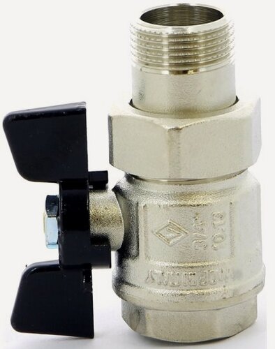 Изображение товара Кран шаровой Bugatti NEW JERSEY (922) 09220005 американка Н/В Ду-20 (3/4") Бабочка черн.