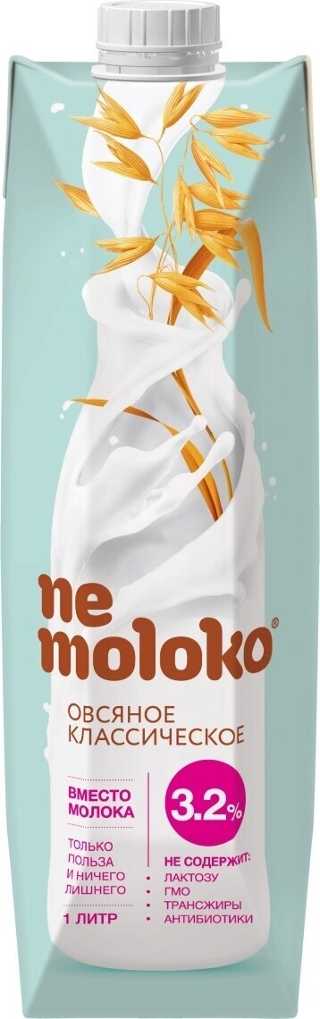 "NeMoloko" 1 л напиток овсяный классический обогащённый, 1 шт